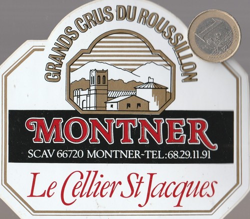 Autocollant vin montner - autocollant., vin.