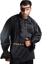 Chemise Costume Pirate Renaissance Médiéval Homme Halloween Larp Cosplay Shirt
