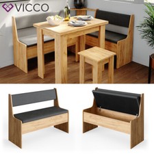 Vicco banc coffre 107cm chêne sable banc cuisine pour table a manger coin repas