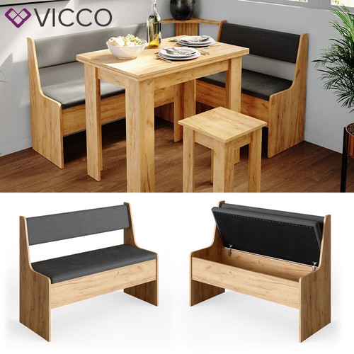 Vicco banc coffre 107cm chêne