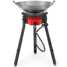 Outdoor Cooker with Iron Wok