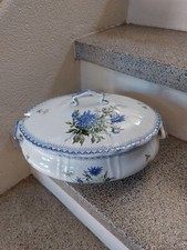 St Amand porcelain soup bowl iron earth floral decor 27 cm