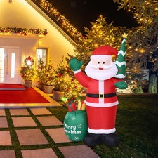 Père Noël gonflable lumineux pour décorer le porche ou l'intérieur de