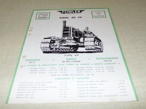 Brochure tracteur chenille - ,