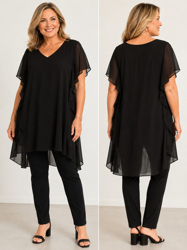 Marina rinaldi black - marina, chiffon