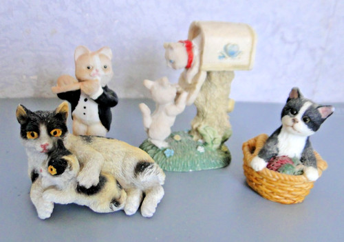 Lot petits chats résine - chats, en