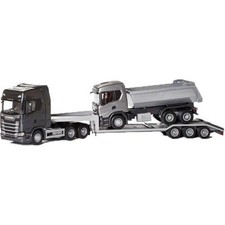EMEK - Camion de couleur noir avec porte-engin 3 essieux et SCANIA G500 6x4 –...