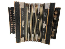 Vintage Parsifal Melodeon Accordion Germany, Steel Bronze Reeds, Working, As Is
