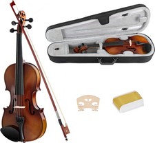 Pack Violon 4/4 pour Debutants en Bois de Erable Set avec Etui Archet Colophane