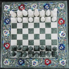 18 " Échiquier Vert Marbre