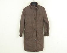 Gaastra Femmes S Long Isolé Veste Manteau Marron UK 6 Hiver Pull Coton