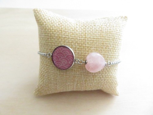 Bracelet cœur quartz - bracelet,