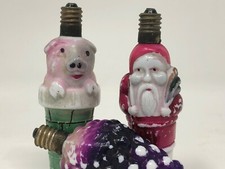 Lot of 3 Antique Christmas Bulb Opaline Christmas Bulbs 