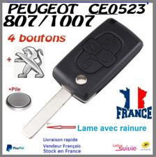 CLE PLIP COQUE PEUGEOT 807