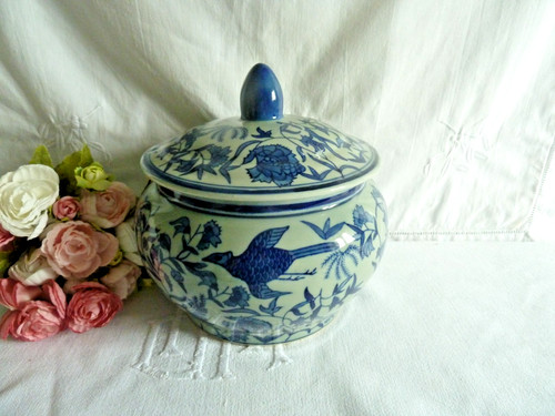 Pot couvert faience - pot,