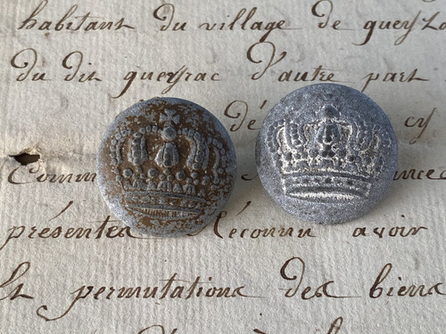 Militaria ww1 2 boutons de - militaria,