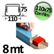 Goulotte complète 110x75mm