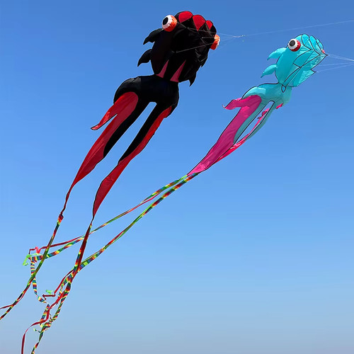 Cerf volant poisson 10m - or,