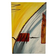 Mique Signed Contemporary Abstract Painting - 60 x 40cm