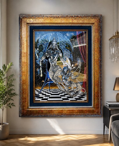 Tableau relief étain - tableau,