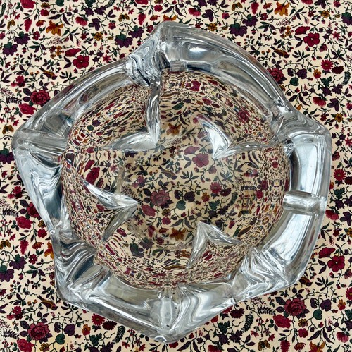 Cendrier cristal signé - cristal,