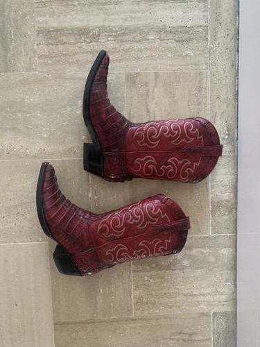 Bottes cuir croco cayman - bottes,