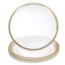 6 assiettes transparentes 13"