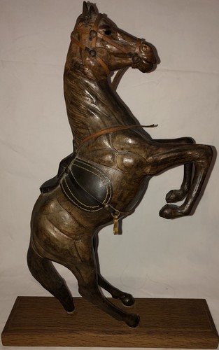 Leather prancing horse - prancing,