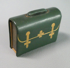 Ancien étui de boite d'allumettes - Cartable en cuir - Souvenir de Paris