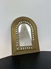 Miroir Ancien Oriental Laiton Ciselé 1970