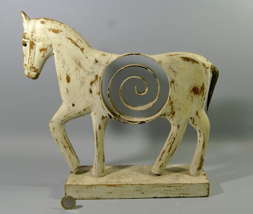 Grand cheval bois et - en,