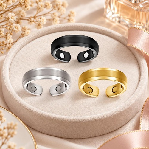 Bague magnétique cuivre - cuivre, coeur