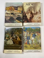 Lot of 4 vintage French literature books – Lagarde & Michard hardcover editions,
