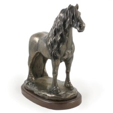 Étalon de cheval frison figurine de cheval en bois Art-Dog