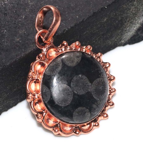 Pendentif cercle corail - pendentif,