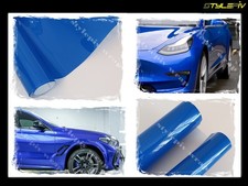 Film vinyle covering bleu brillant 152 x 50 cm thermoformable adhesif