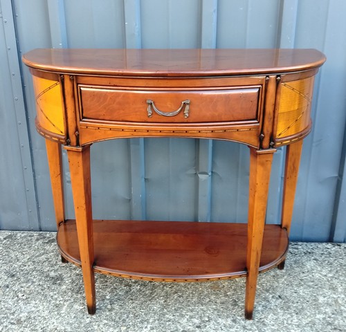 Console demis lune bois de - console,