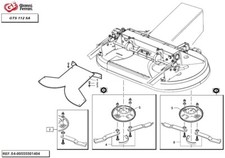 Kit Disque Droit Mulching + Disque Gauche Mulching GIANNI FERRARI Plat Lames