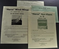 1953 MG TD Sun Visor Jaguar XK-120 Wind-Wing  Accessory Order Sheet Original 53