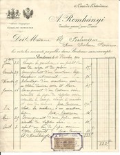 Bordeaux (33) Facture 1904.A.Romhanyi,tailleur pour Dames.Cours de L'Intendance.