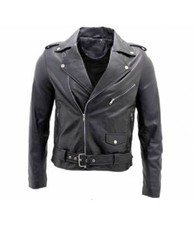 Veste En Cuir Napa Homme Biker