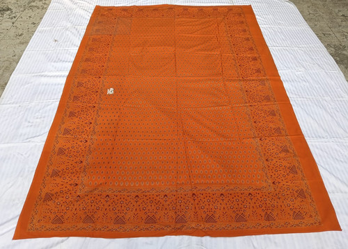 Couvre lit indien orange - orange, or