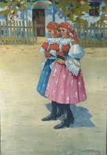 tableau huile slave tcheque