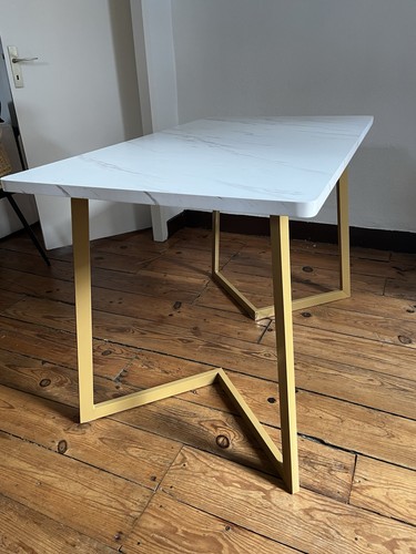 Table design effet marbre - table,