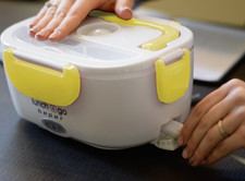 Lunch box GO BEPER boite repas chauffante Pro de 1L 220V-240V jaune blanc