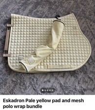 Pastel Yellow Eskadron Saddle Pad and Mesh Polos Bundle Size Large