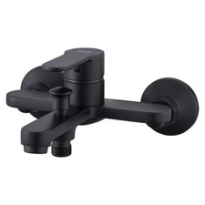 Black bathtub mixer brass bathtub tap bath shower mixer mount...