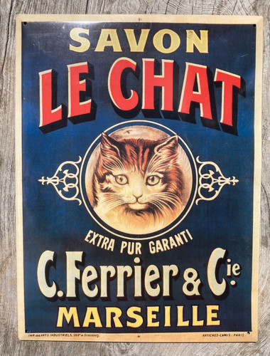 Savon chat plaque tôle - :,