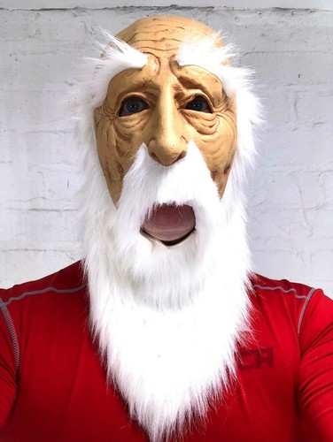 Vieil homme masque long blanc - long,