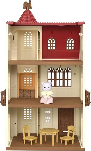 Maison toit rouge - rouge, sylvanian